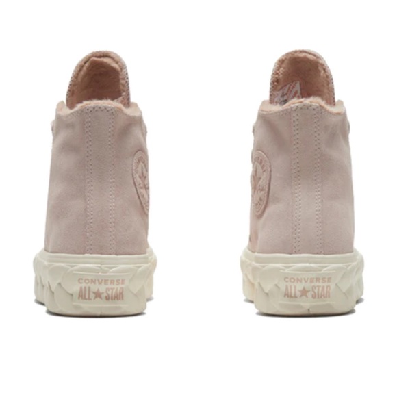 Converse Chuck Taylor All Star Lift 'Pink' 569563C Platform Suede Pink Sneakers - Picture 5 of 7